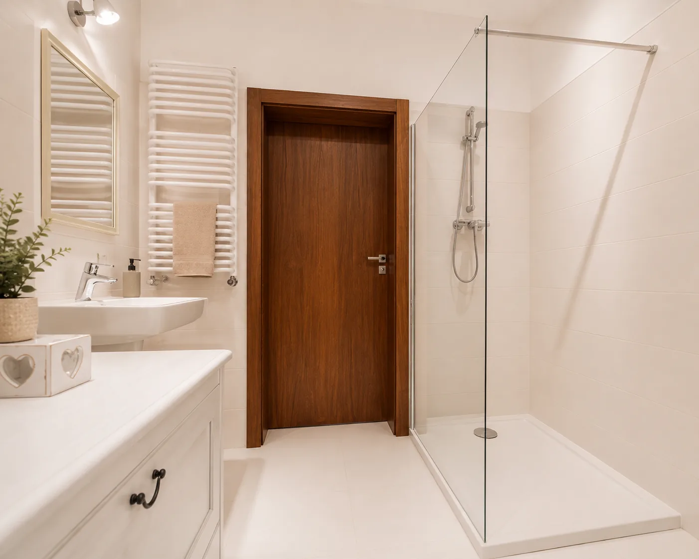 Low-threshold accessible shower tray